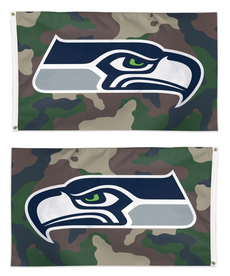 Seattle Seahawks Flag 3x5 Military Camo