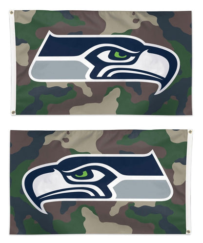 Seattle Seahawks Flag 3x5 Military Camo