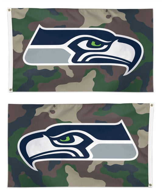 Seattle Seahawks Flag 3x5 Military Camo