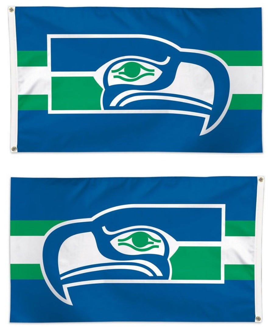 Seattle Seahawks Flag 3x5 Retro Logo