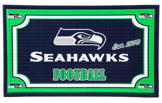 Seattle Seahawks Football Door Mat Embossed Floormat