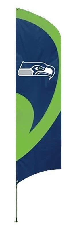 Seattle Seahawks Tall Team Feather Flag with Flagpole
