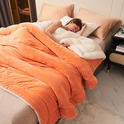 Warm Winter Super Thick Blanket Quilt for Bed, Weighted  Comfortable Blankets.