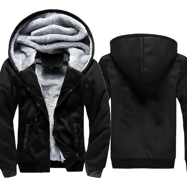Men's Jacket Winter Camouflage Fleece Thicken Hooded Jackets, Casual Zip Up Hoodies Streetwear Coats.