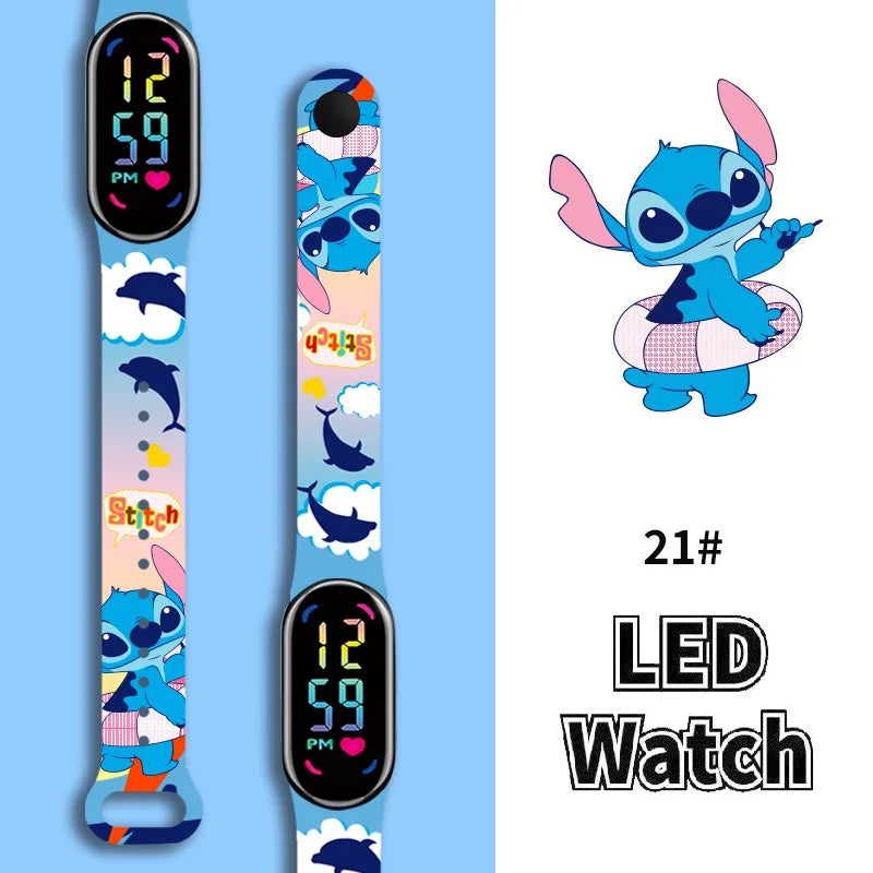 Stitch Children Watches Girls Waterproof Sport ,Touch Screen Watch Digital Clock Bracelet Gifts.