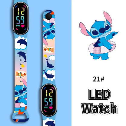 Stitch Children Watches Girls Waterproof Sport ,Touch Screen Watch Digital Clock Bracelet Gifts.