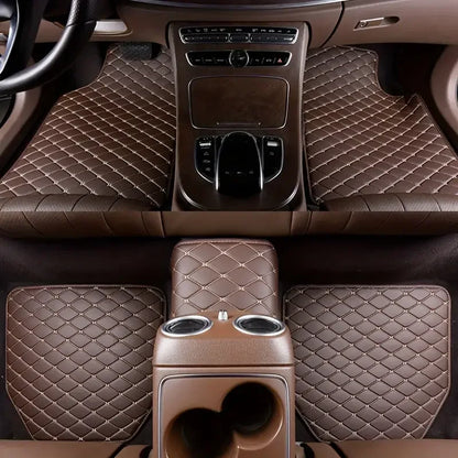 5Pcs Car Floor Mats Leather, Protector pads Universal