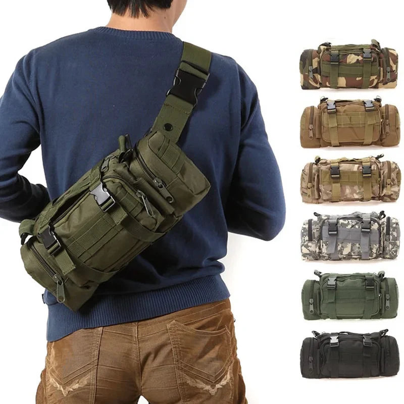 Fanny Pack for Men, Waterproof Cross-body Shoulder Sling Bag for Hiking, Outdoor Climbing Fishing Camping