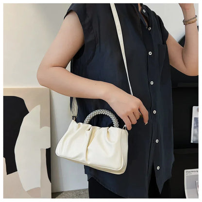 Women's Cloud Bag | New Fashionable Soft Solid-Color PU Leather Single-Shoulder & Crossbody Bag (Simple & Stylish)