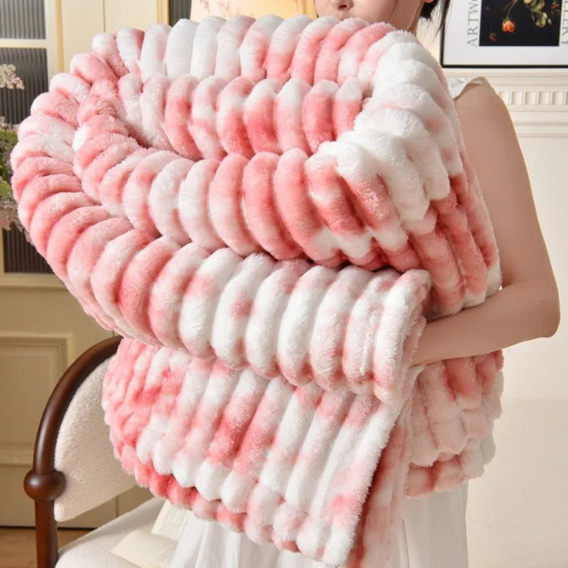 Flannel Blanket Queen Size Spring, Autumn Warm Blankets Soft Plush Sofa Throw Blanket.