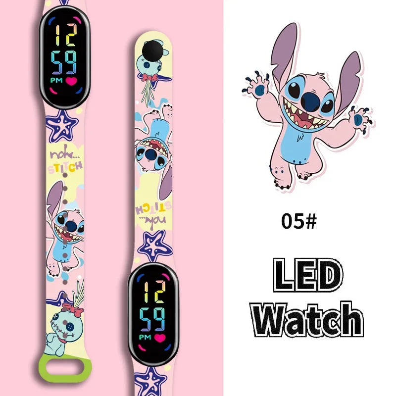 Stitch Children Watches Girls Waterproof Sport ,Touch Screen Watch Digital Clock Bracelet Gifts.