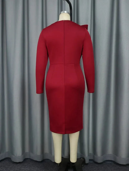Elegant Church Dresses for Women, Party Bodycon Long Sleeves with Lace , Classy Occasion.