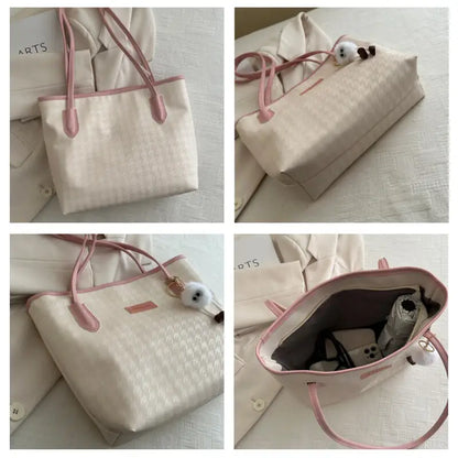 Retro Bag New Fashion Commuter Shoulder Bag | Large Capacity PU Leather Handbag (Casual Tote, Popular Gift, All Seasons)