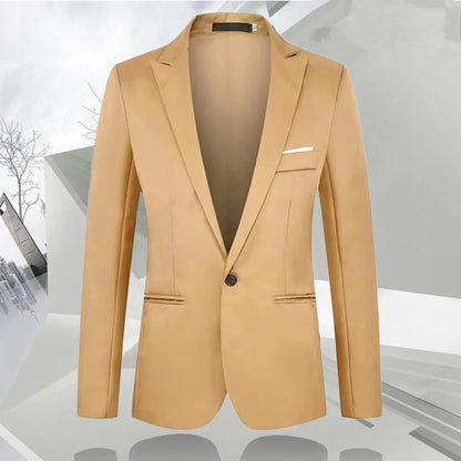 Men Autumn Trendy Slim Jacket, Casual, Business, Long Sleeve. Light Luxury Suit Streetwear