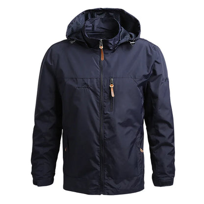 Windbreaker Men Tactical Jacket Waterproof Hooded Coat Size S-5XL