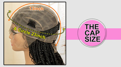 14" Burgundy Box Braids Wig | Full Lace | Kanekalon Fiber | Boho Braids | For Women