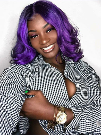 Honey Blonde Wavy Lace Front Wig with Shadow Roots | HD Lace Human Hair Wig | Multi-Parting