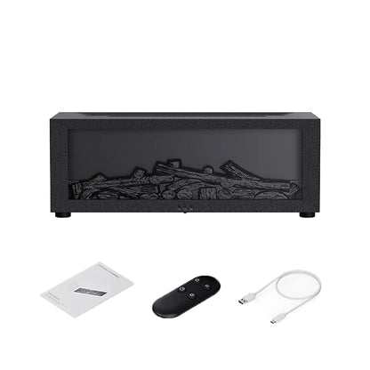 Air Humidifier Essential Oil, Home Aroma , Flame Automatic Fragrance Diffuser, With LED Light, Remote Control