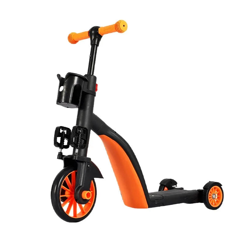 Multifunction Kick Scooter Adjustable  Boys, Girls Cycling  Push Handle Pedal 3 in 1