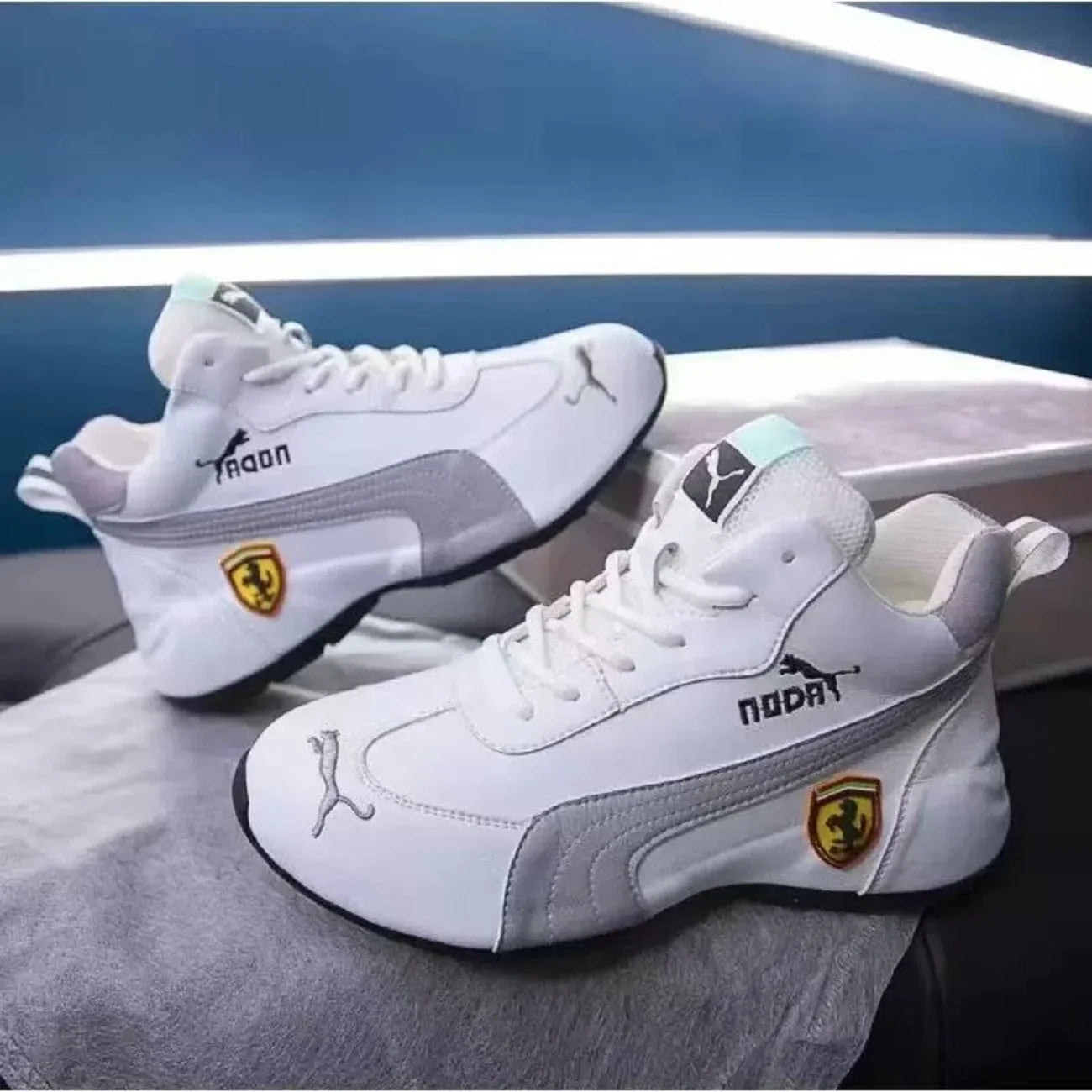 Men leather surface casual shoes; low-top sports shoes; comfortable soft sole new style.
