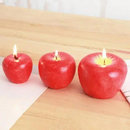 1 Pcs New Simulation Red Apple Candle, Celebrate Birthday, Christmas, Home Desktop Ornament.
