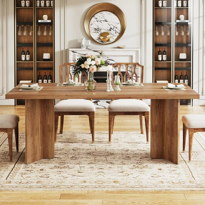 63-inch Dining Table for 4-6, with Large Tabletop, for Dining Room, Living Room.