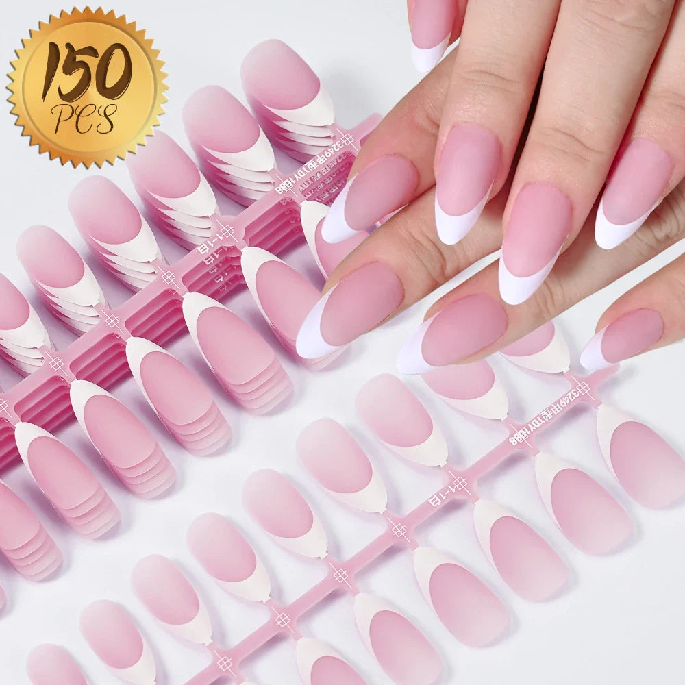 576pcs/Box Colorful Fake Nails Black Red Design, Oval Short Square Press On Mixed Full Cover Nail Tips.