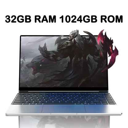 New 14.1" Laptop, Intel Core i9-9900 32GB 2TB Gaming PC, Ultra Slim Office Study Computer.