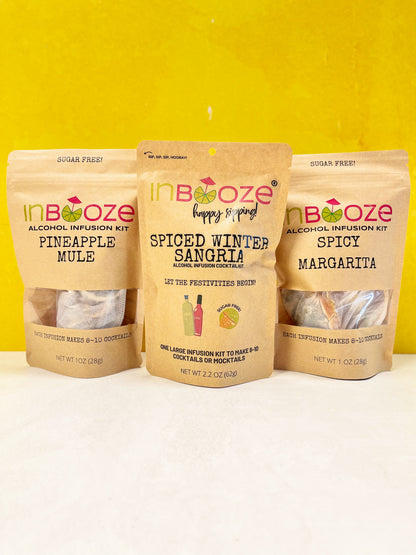 Craft Cocktail Trio: Fall/Winter InBooze Sugar Free Favorite Gift Set!