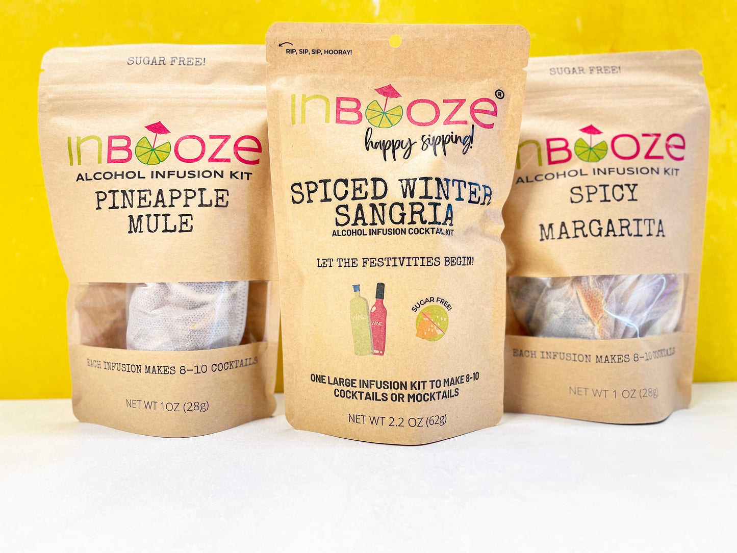Craft Cocktail Trio: Fall/Winter InBooze Sugar Free Favorite Gift Set!