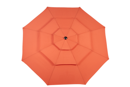 Aluminium 10ft 3-Tier Auto-Tilt Outdoor Patio Umbrella - Orange
