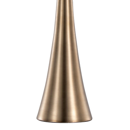 Diana 29" Contemporary Metal Table Lamp Set - Matte Golden Bronze & White Linen Shade