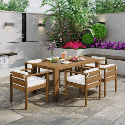 TREXM 7-Piece Patio Dining Table Set for 6