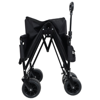 3-in-1 Convertible Folding Wagon Cart with Bench Seat & Storage