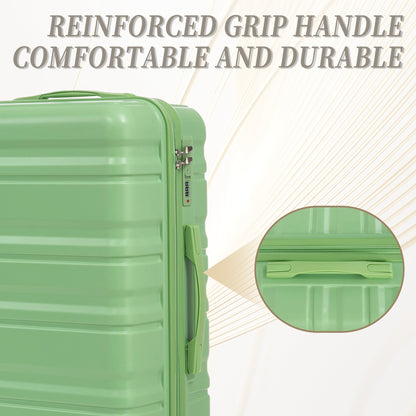 HIFINE Tourist 3-Piece Spinner Wheel Luggage Set in Green