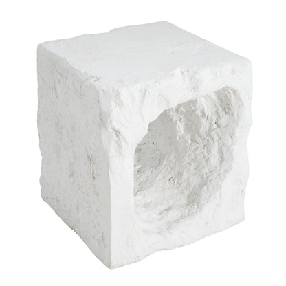 Lyra Outdoor Patio Karst Cave Inspired MGO Side Table White