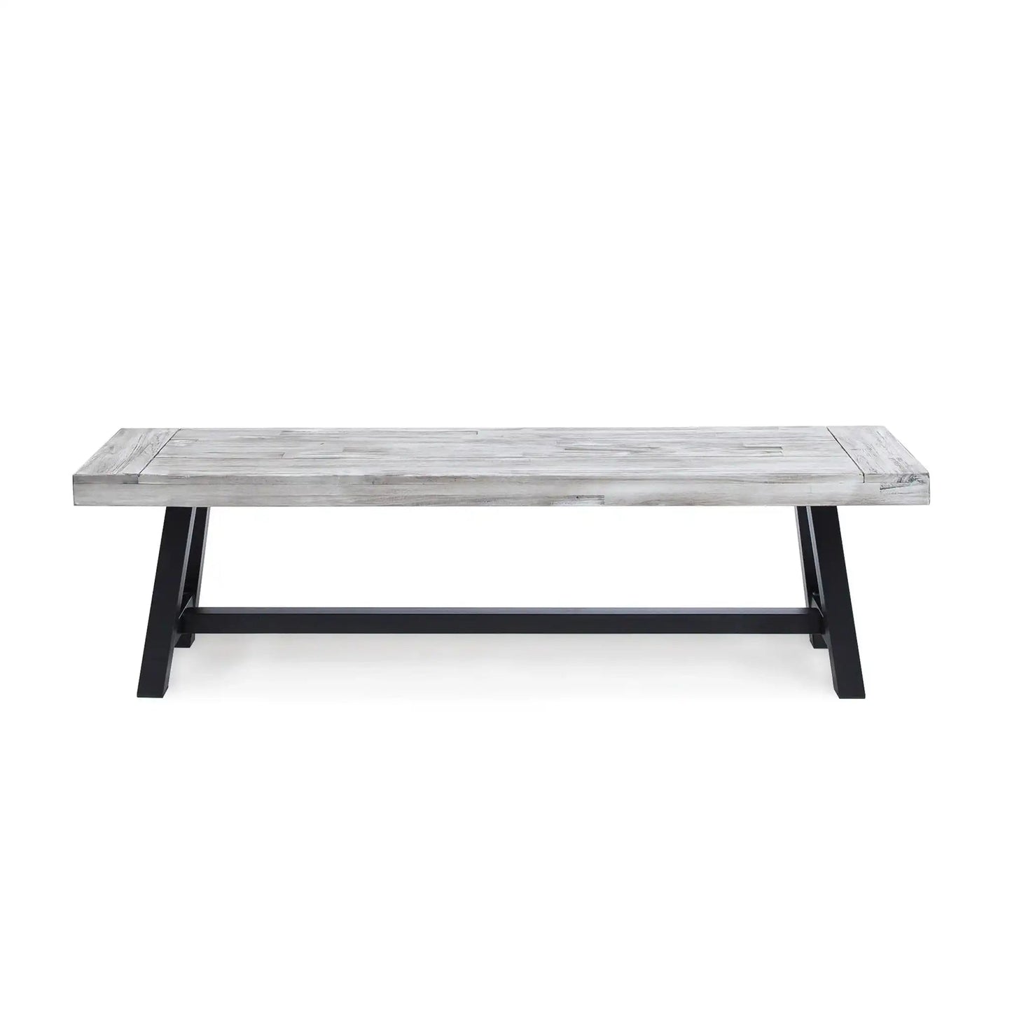 Tranquilizer Outdoor Acacia Wood Bench With Slat Panel Design