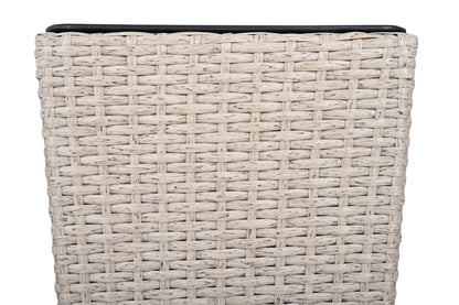 Outdoor PE Wicker Flower Pots, 2-Pcs Set, Beige