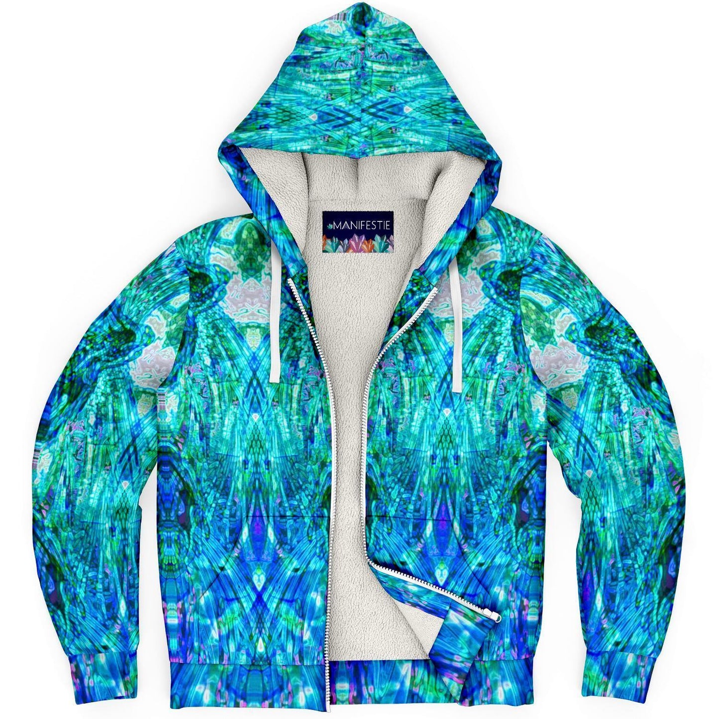 Morning Glory Premium Sherpa Lined Zip Hoodie