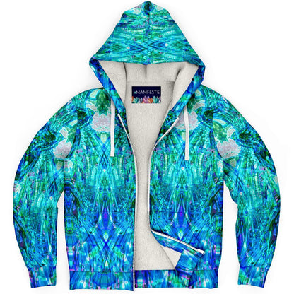 Morning Glory Premium Sherpa Lined Zip Hoodie