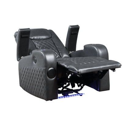 Alair Leather Aire Power Motion Recliner with Bluetooth and Wireless Charger