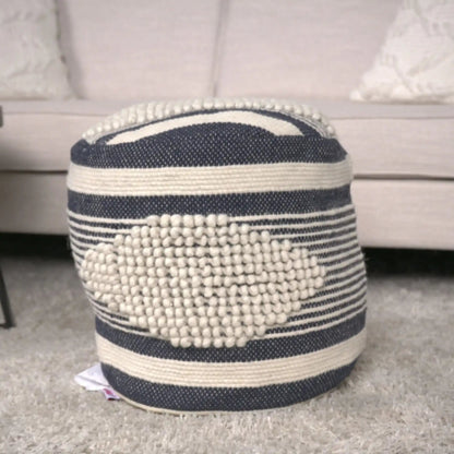 Diamond Handcrafted Cylindrical Pouf