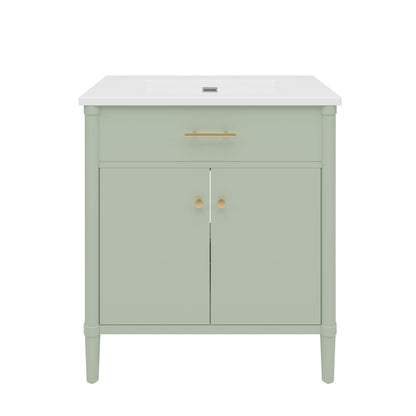 Bathroom Vanity With Sink, Soft Close Doors And Adjustable Shelf