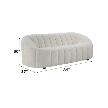 Osmash Teddy Sherpa Sofa - White