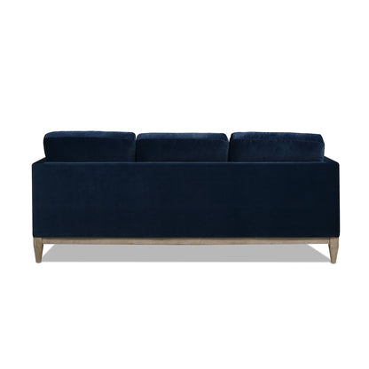 Knox 84' Modern Farmhouse Sofa, Dark Navy Blue Performance Velvet