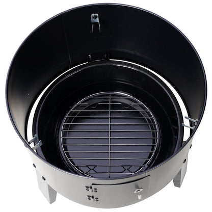 Charcoal Smoker Grill Wood Smoker Grills Outdoor Cooking 16 Inch Portable BBQ