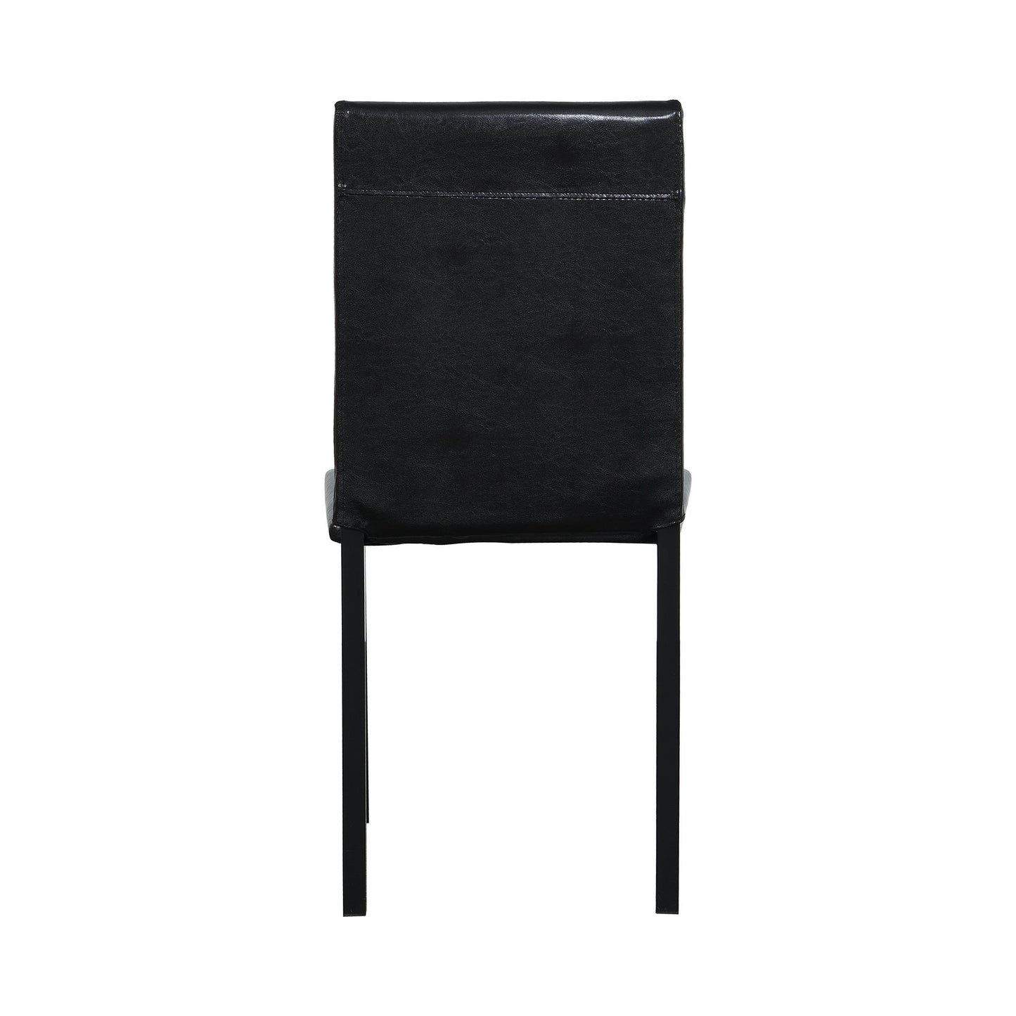 Furniture 5 Piece Metal Dinette Set with Faux Marble Top - Black