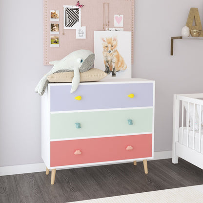 3 Drawer Dresser Storage Cabinet With Anti-Tip Safety