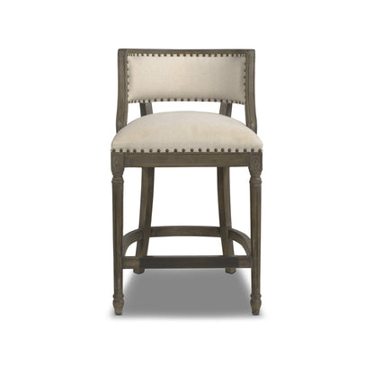 Paris 26.5' Farmhouse Counter Height Bar Stool with Backrest