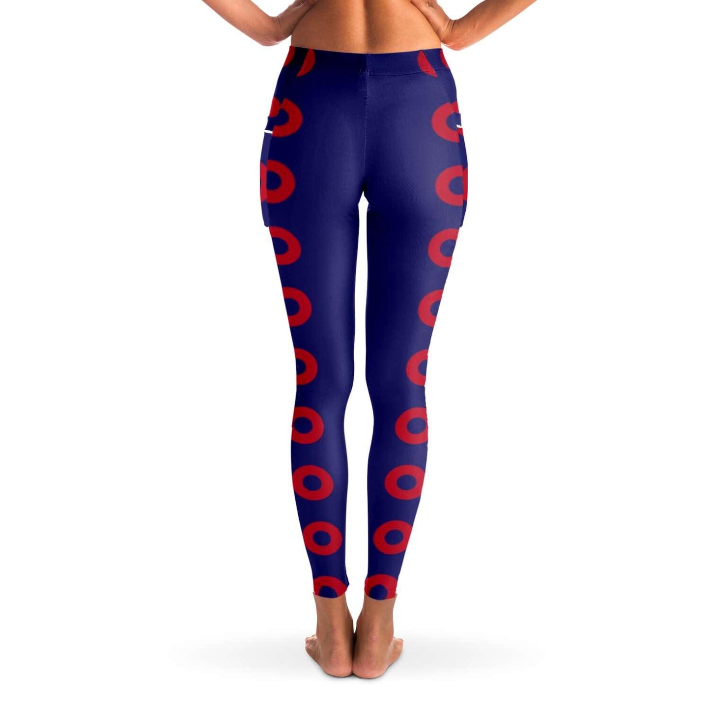 Fishman Donuts and Heart Premium Mesh Pocket Yoga Leggings | Phish Band | Black Trim